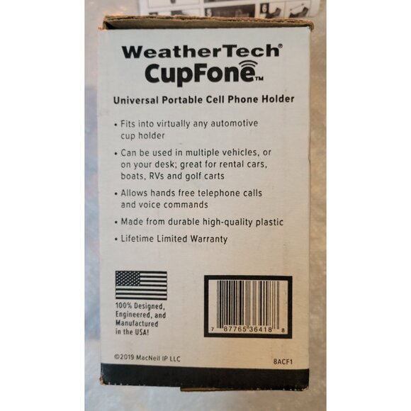 WeatherTech CupFone Universal Adjustable Cup Holder Car Mount - NOB - Picture 7 of 7